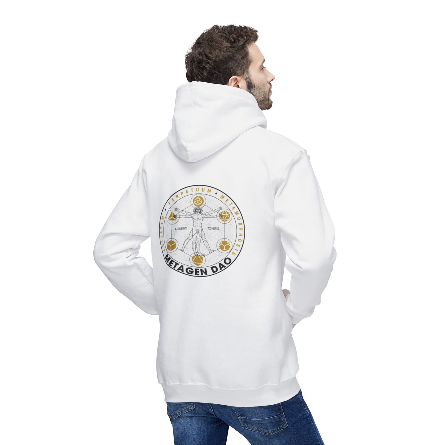 NFT-Shirt Collection by Metagen DAO. Unisex Hooded Sweatshirt, Made in US